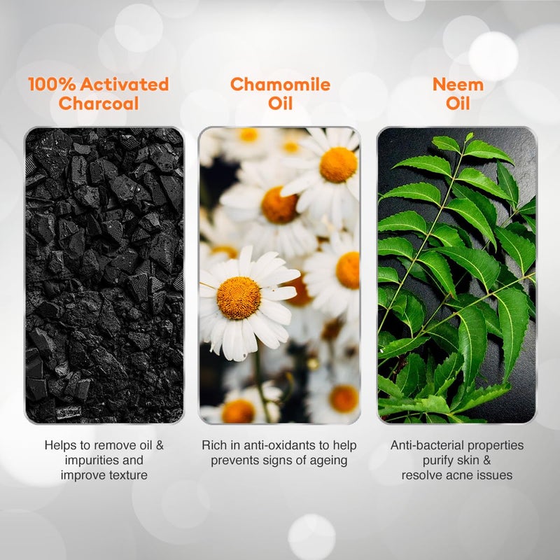 VLCC 7X Ultra Whitening Brightening Charcoal Peel Off Mask 100g X 2 Vitamin E Lemon Peel Oil Deep Cleanses Reduces Blackheads Dark Spots - Image 5