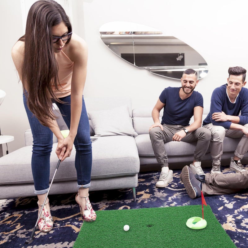 Portable Golf Swing Practice Mat 30x30cm Mini Indoor Training Pad for Beginner Home Golfing - Image 5