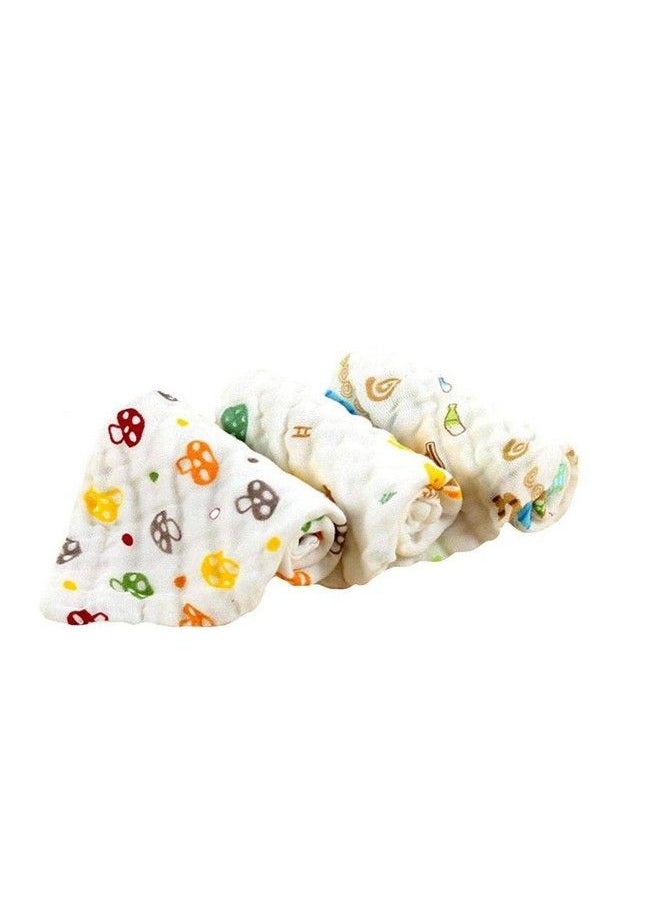 MOM'S HOME Baby Super Soft Absorbent Muslin 6 Layer Wash Towel 60X120 Cm(03 Years) Printed And Pack Of 3 Napkin And 2 Burp Cloth  - Image 4