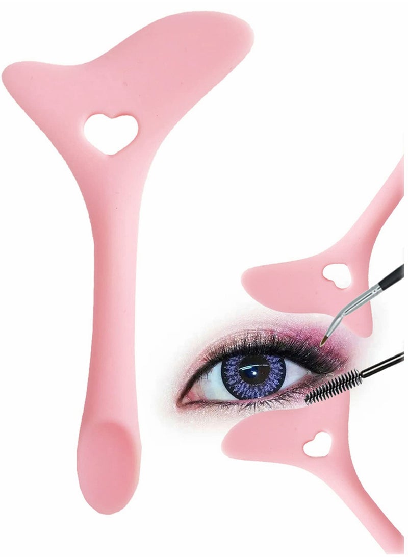 بيوينتي - Reusable Cat Eye Eyeliner Stencils - Easy Silicone Applicator for Perfect Winged Looks, Makeup Tool for Effortless Application (Pink) - Image 1