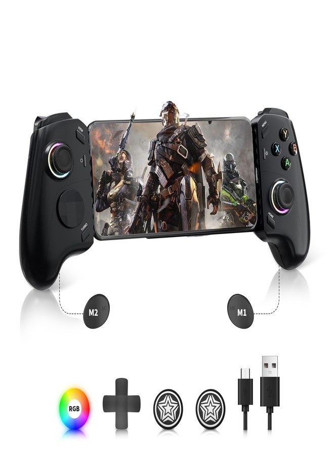 AceGamer وحدة تحكم الألعاب المحمولة AceGamer لسلسلة iPhone 15 / Android (USB-C)، وحدة تحكم هاتف قابلة للتوصيل والتشغيل مع عصي تحكم بتأثير هول/زناد، توربو/قابلة للبرمجة، جهاز تحكم عن بعد لوحدات التحكم، ألعاب سحابية - Image 1