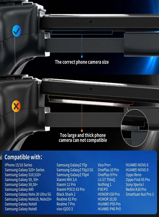 AceGamer وحدة تحكم الألعاب المحمولة AceGamer لسلسلة iPhone 15 / Android (USB-C)، وحدة تحكم هاتف قابلة للتوصيل والتشغيل مع عصي تحكم بتأثير هول/زناد، توربو/قابلة للبرمجة، جهاز تحكم عن بعد لوحدات التحكم، ألعاب سحابية - Image 3