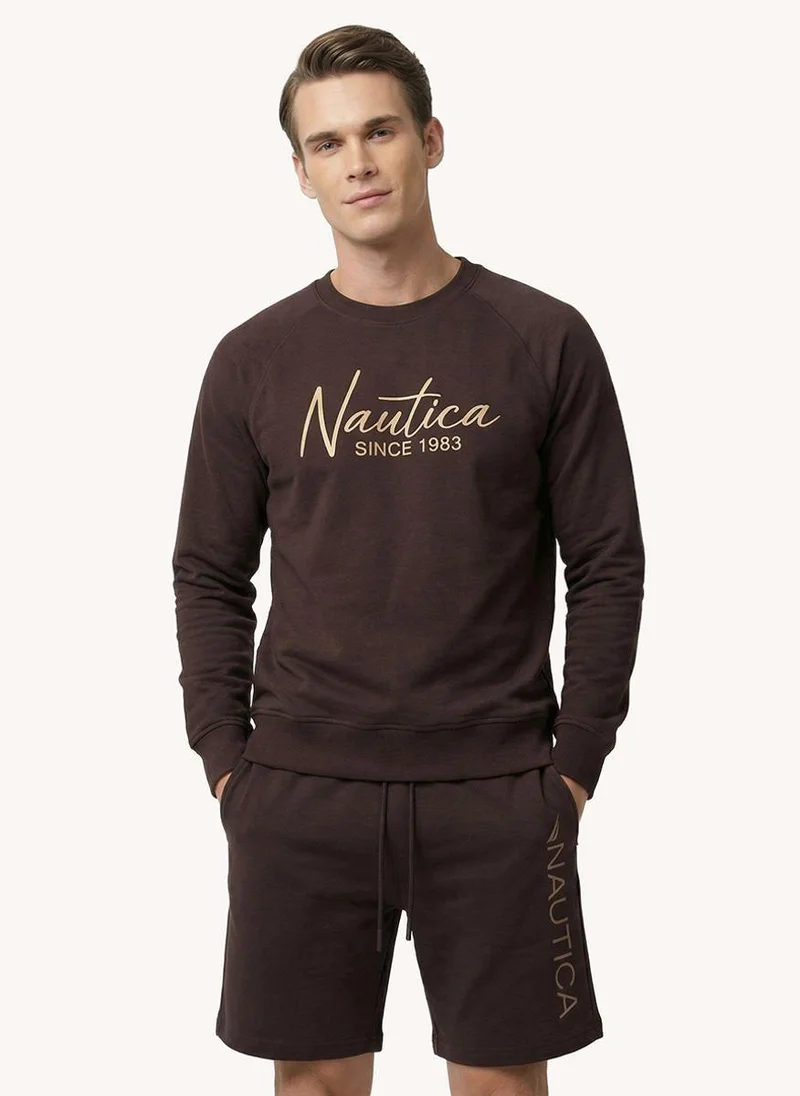 Nautica Men Hooded Pullover Long Sleeve Sweatshirt