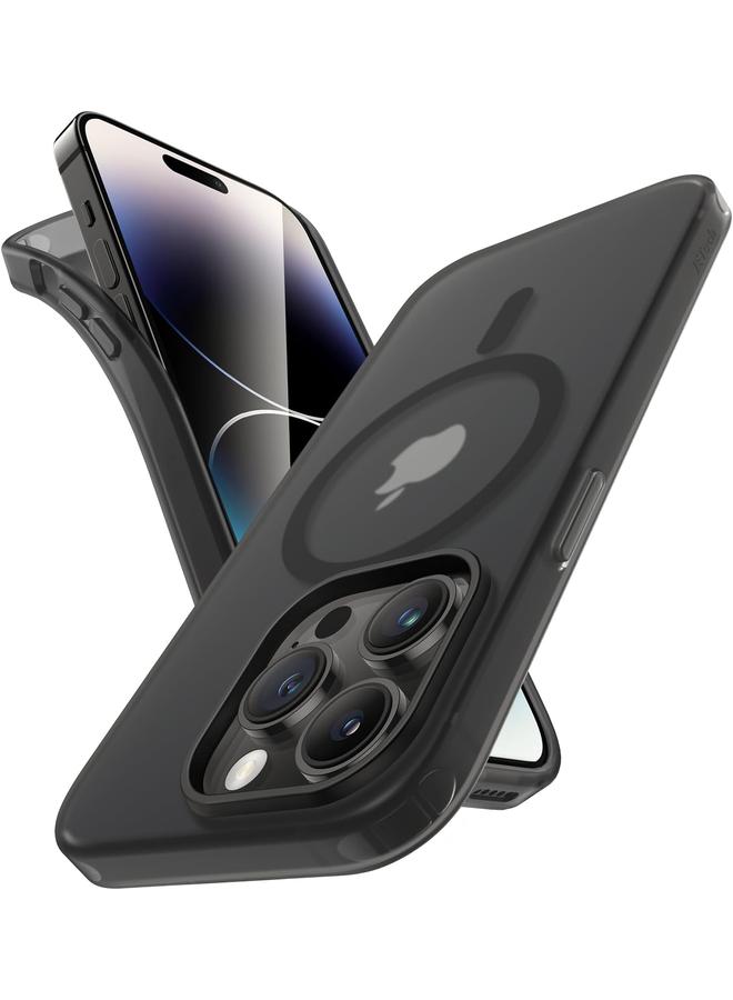 Jetech Matte Case For Iphone 14 Pro 6.1 Inch Compatible With Magsafe Non Yellowing And Anti Fingerprint Shockproof Translucent Frosted Tpu Soft Phone Cover Space Black - Image 1