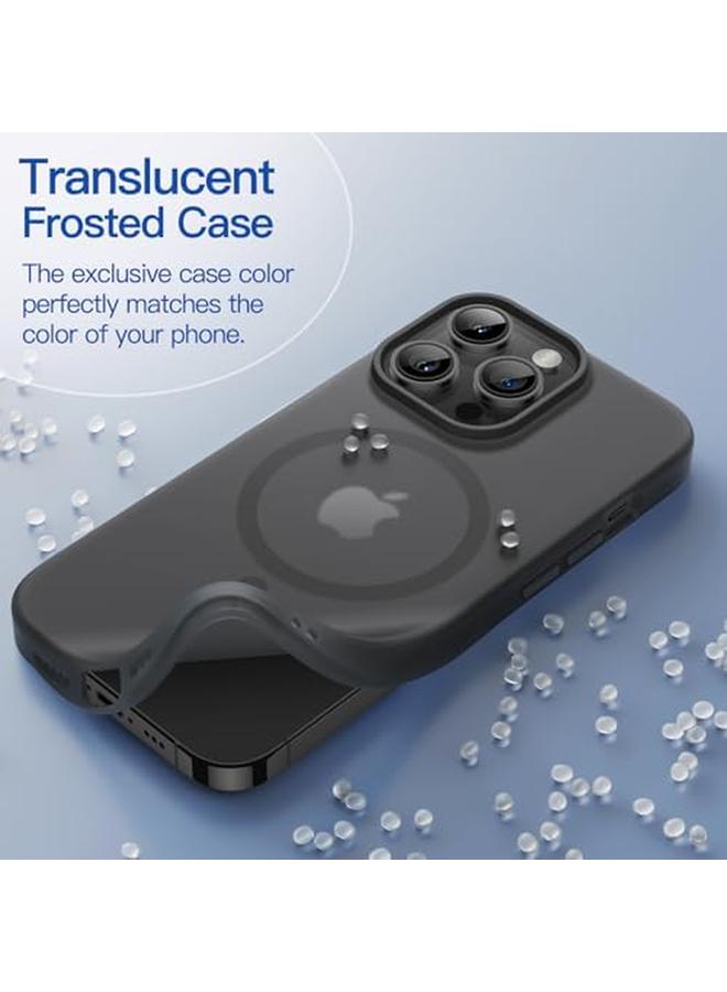 Jetech Matte Case For Iphone 14 Pro 6.1 Inch Compatible With Magsafe Non Yellowing And Anti Fingerprint Shockproof Translucent Frosted Tpu Soft Phone Cover Space Black - Image 3
