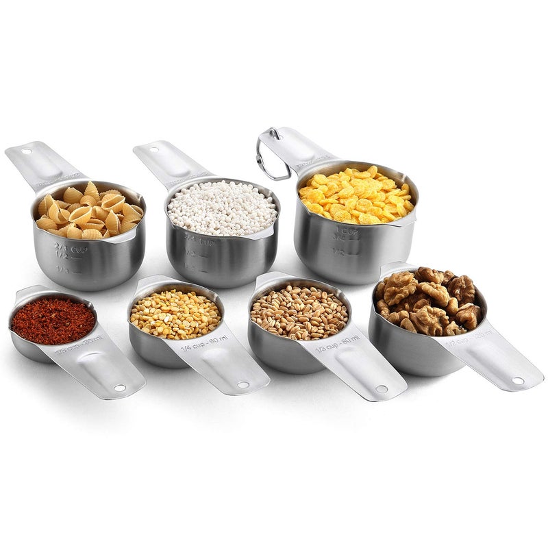 Spring Chef Stainless Steel Measuring Cups & Spoons Set of 20 with Leveler, Nesting 7 Metal Measuring Cups & 13 Spoons for Dry & Liquid Ingredients, Dishwasher Safe Kitchen Tools for Cooking & Baking - Image 5