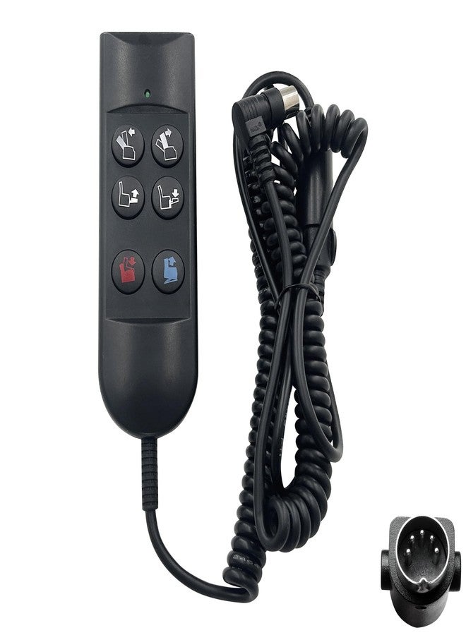 Kariwust Lift Chair Power Recliner 6 Button 5 Pin Hand Control Remote Replacing ZK756HCL Replacement - Image 1