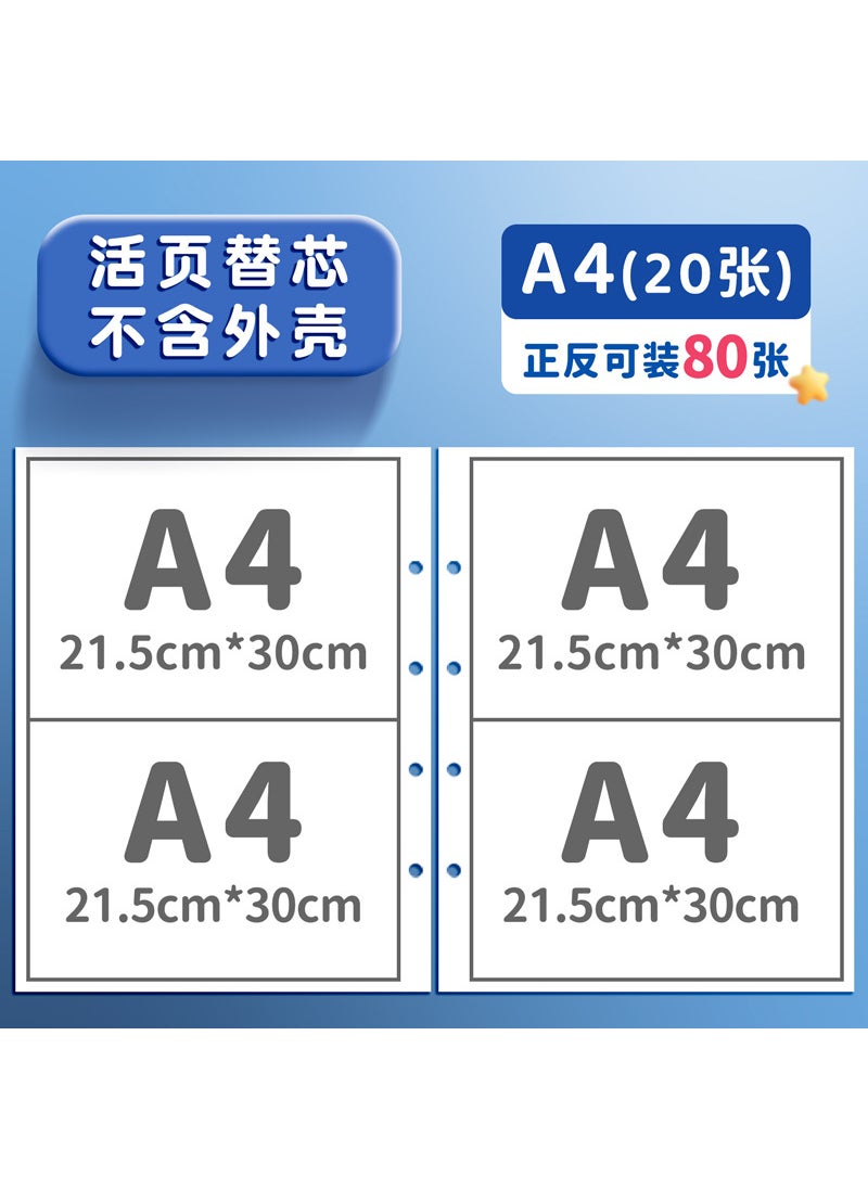Generic A3 Art Portfolio Binder for Kids PP inner page-double A4-20 sheet 