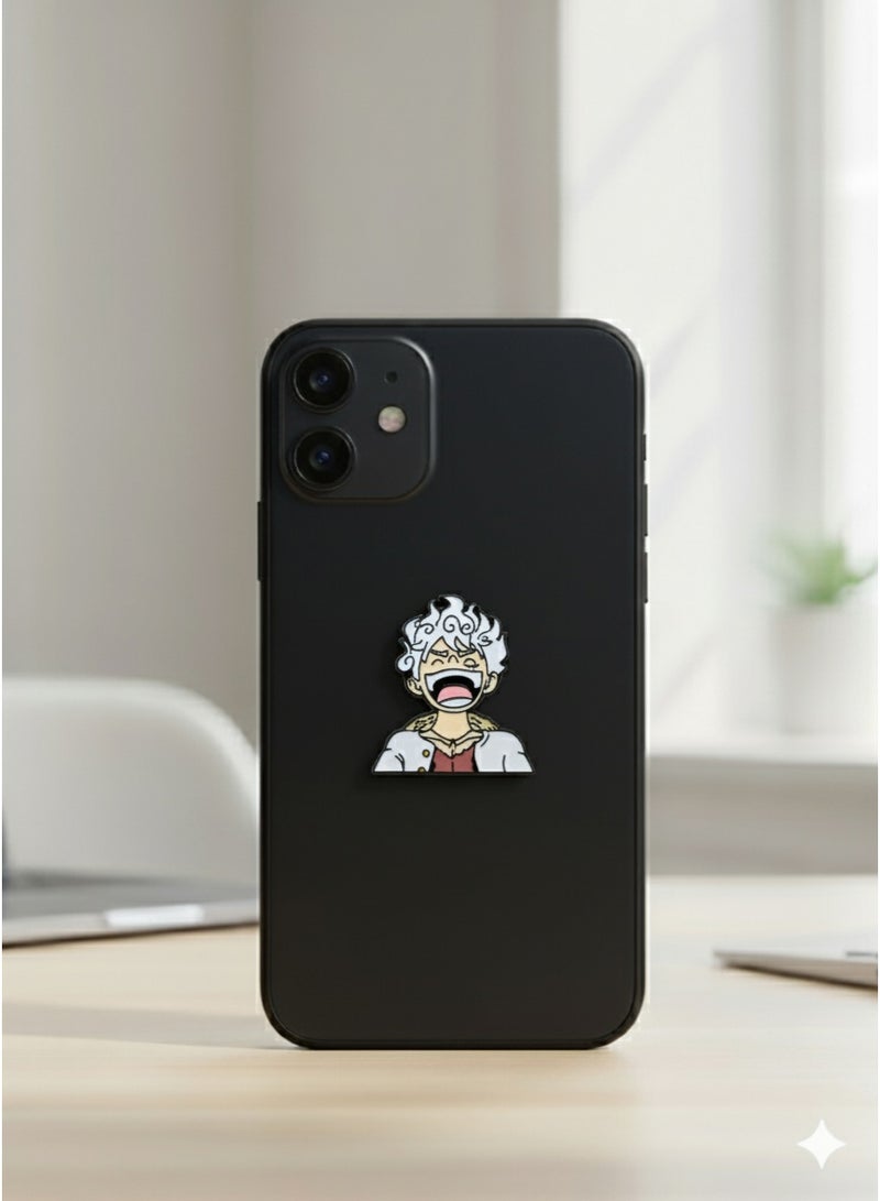 استكر جوال قطعة معدنية لشخصية مونكي دي لوفي من سلسلة الأنمي الشهير ون بيس - Image 2