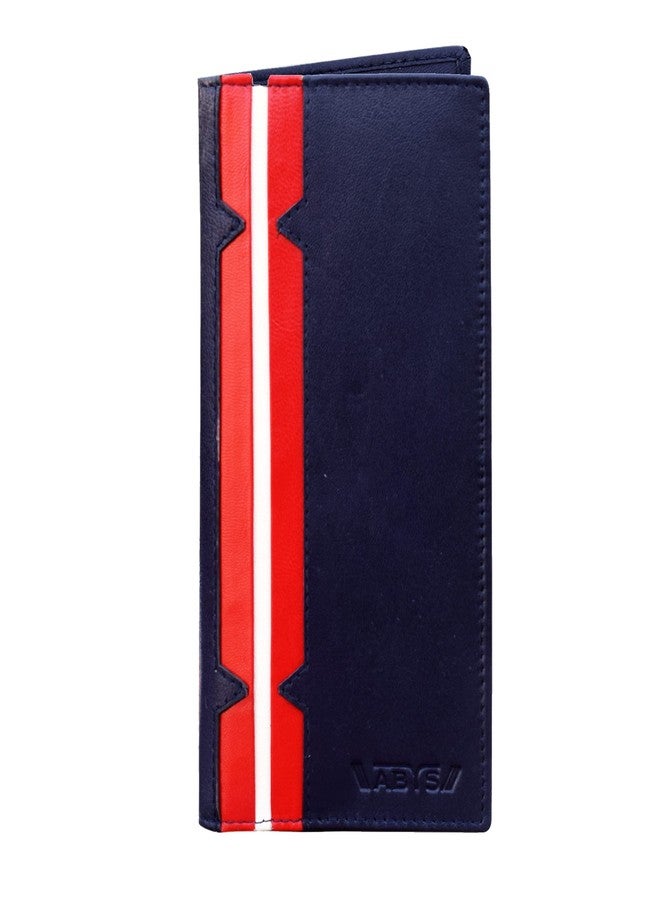 ABYS Genuine Leather Wallet for Women (3273BLRD_Navy Blue-Red) - Image 5