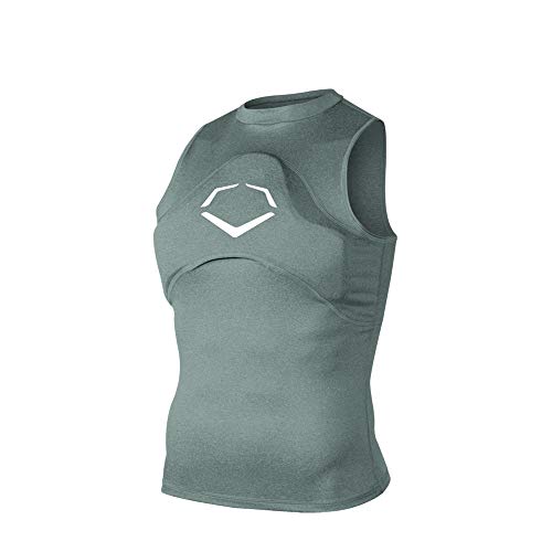 EvoShield Mens Adult Chest Guard Sleeveless Shirt, Charcoal, Large US - Image 5