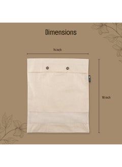 Shopoflux SHOPOFLUX Cotton Saree Covers 6 Pieces | Saree Bags | Clothes Bag For Travelling And Wardrobe Organizer With Transparent Mesh Window (16 X 14 Inches) (6), Beige  - Image 3