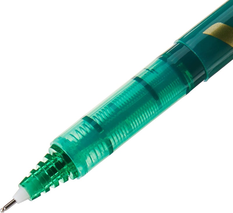 Pilot V7 Hi-Tecpoint Rollerball Pen, 0.7 mm Tip - Green, Box of 12 - Image 2