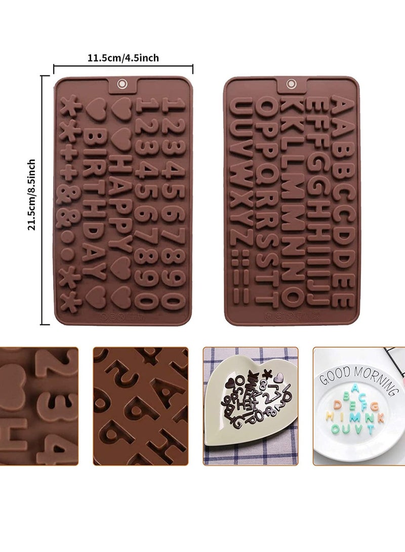 SOLARAE Diamond Heart Shape Mousse Cake Mold Trays - Silicone Chocolate Dessert Baking Pan - Z Letters/Numbers Chocolate Mold with 6Pcs Wooden Hammers Love for Cake Decoration Candy Making Chocolate - Image 5