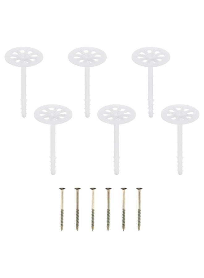 Perforated Insulation Pins, 50 Pack Insulating Nails Wall Plug Plastic Expansion Bolt for Fixing Foam Boards to Masonry Wall or Ceiling 142MM  - Image 2