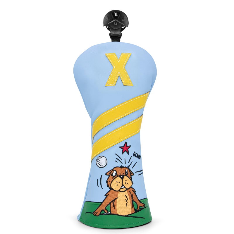 Acebirdie Golf Club Headcover for Driver Covers Fairway Wood Covers Hybrid Covers Gopher Style Premium Leather 3 Wood Headcover Set with Interchangeable No Tags Golf Club Covers for Hybrid1pcs - Image 2