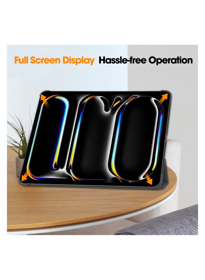 vesus Triple Fold Bracket Case for iPad Pro 13 Inch 2024 (M4, 7th Gen), Protective Smart Cover With Auto Sleep Wake Feature (Blue) - Image 3