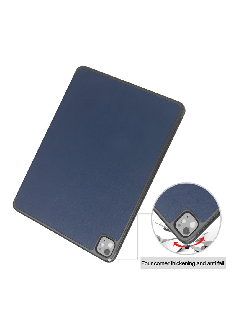 vesus Triple Fold Bracket Case for iPad Pro 13 Inch 2024 (M4, 7th Gen), Protective Smart Cover With Auto Sleep Wake Feature (Blue) - Image 5