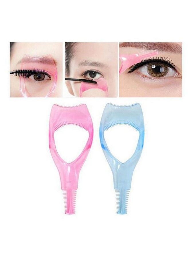 ericotry 3Pcs 3 In 1 Mascara Tool Plastic Makeup Eyelash Tool Eyelash Shield Applicator Guide With Eyelash Comb Brush Guard Eyelashes Brush For Women Girls (Color Random)  - Image 4