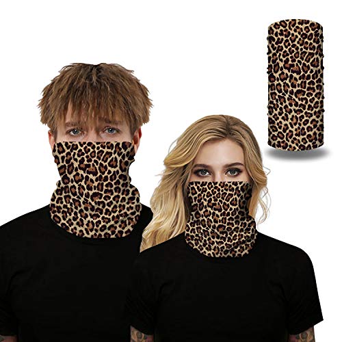 Zupoo Headbands 16-in-1Multifunctional Headband Sports Magic Scarf,Face Sun Mask,Neck Gaiter,Balaclava Headwear,Bandana,for Hiking, Running,Cycling,Yoga,Fishing,Hunting,Skiing & Snowboarding（Leopard） - Image 1