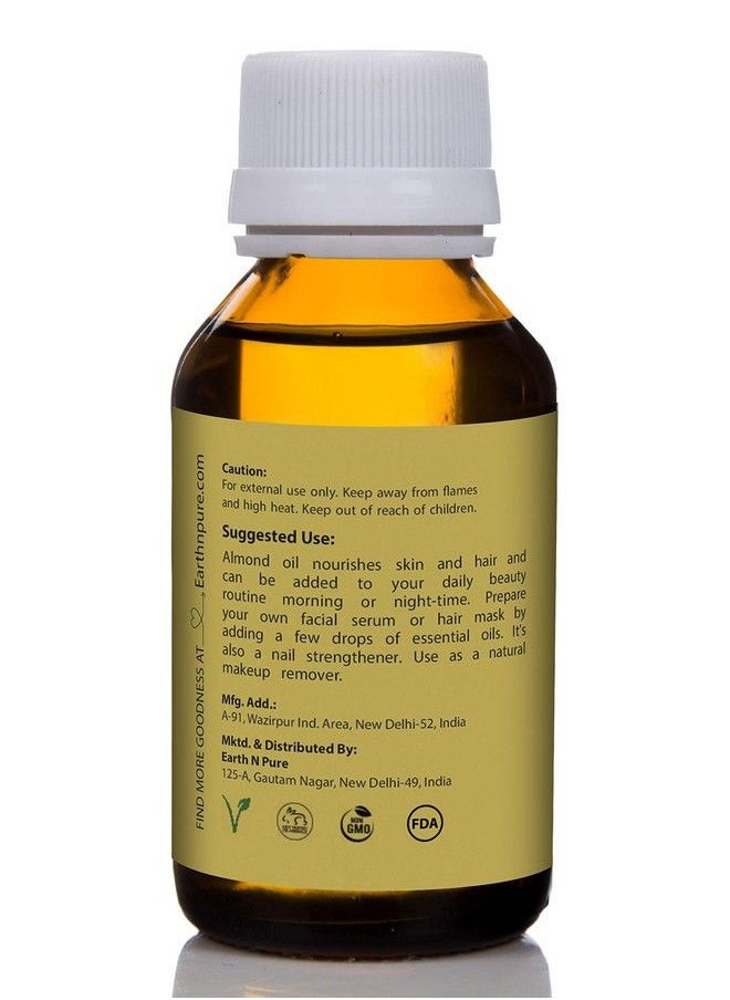Earth N Pure Bitter Almond Oil (Badam Oil) ; 50 Ml ; Coldpressed 100% Pure & Natural Unrefined Undiluted &Therapeutic Grade Carrier Oilpromotes Healthy Looking Skin  - Image 5