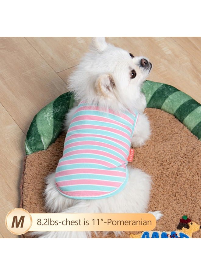 KYEESE Dog Shirt Soft Breathable Stretchy Dog T-Shirt with Reflective Strip Safety for Night Walking Tank Top Vest Puppy Shirts, Rose Red, M - Image 3