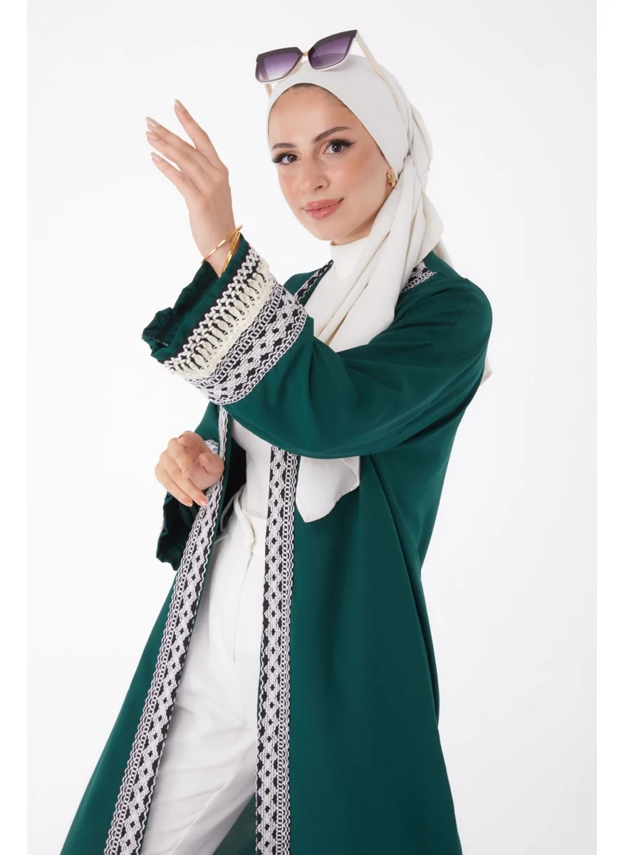 Tofisa Plain Mid Women Green Kimono - 10166