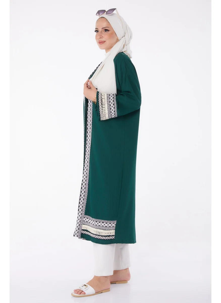 Tofisa Plain Mid Women Green Kimono - 10166