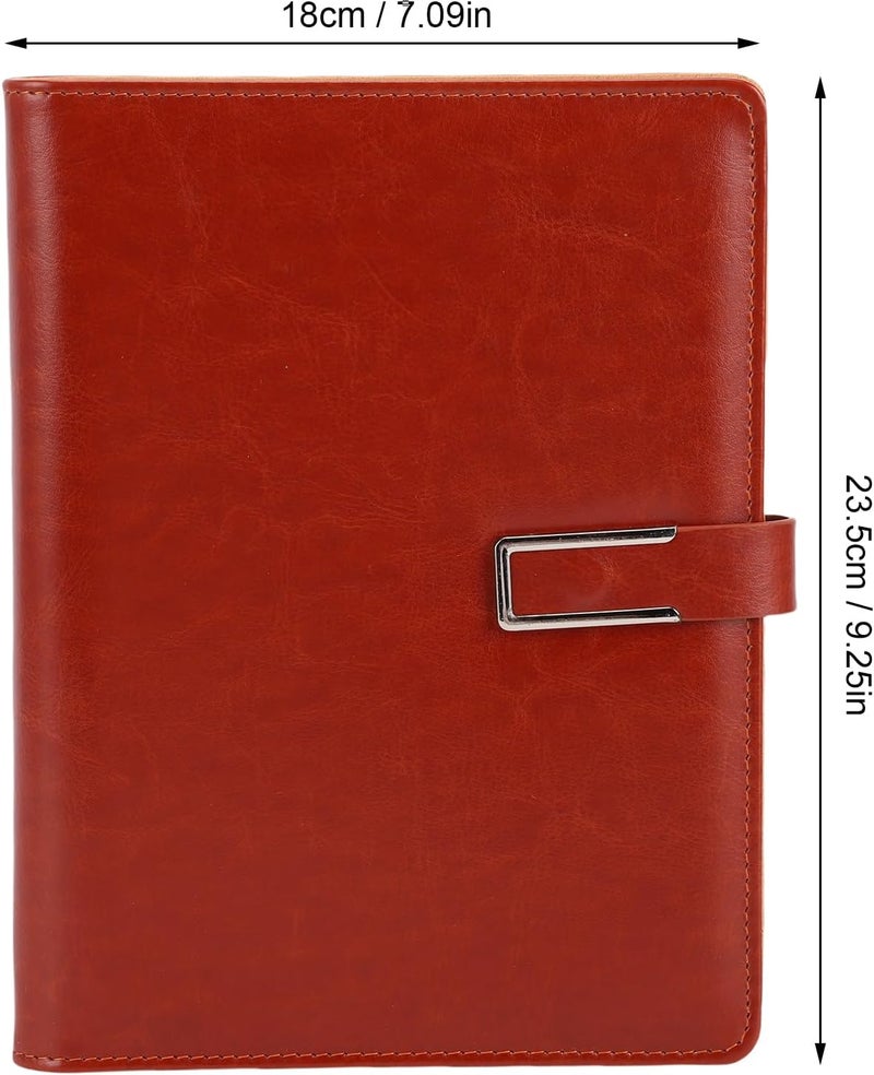 LiebeWH Binder 6 Rings 0.8 inch A5 PU Leather with 80 Sheets Paper Multi Purpose Magnetic Closure Refillable Notebook Binder - Image 2