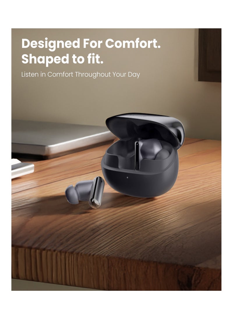 Moxedo - Moxedo True Wireless Earbuds S7 Active Noise Cancellation Bluetooth 5.4 300 mAh Charging Case 5.5 Hrs Playing Time with Built-in 4 Powerful Microphones (Gray) - Image 1