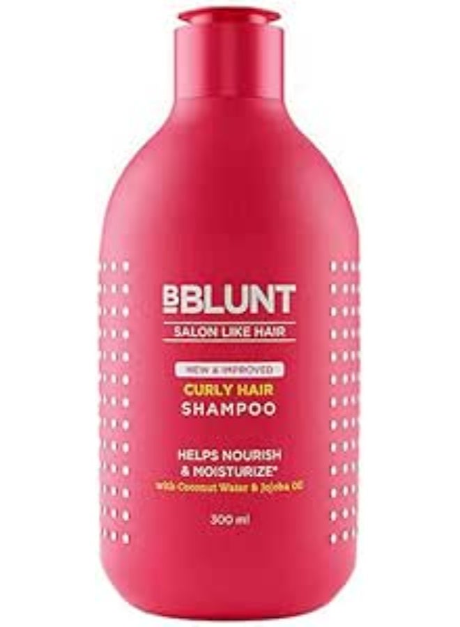 BBLUNT Curly Hair Shampoo with Coconut Water & Jojoba Oil - 300 ml - Image 1