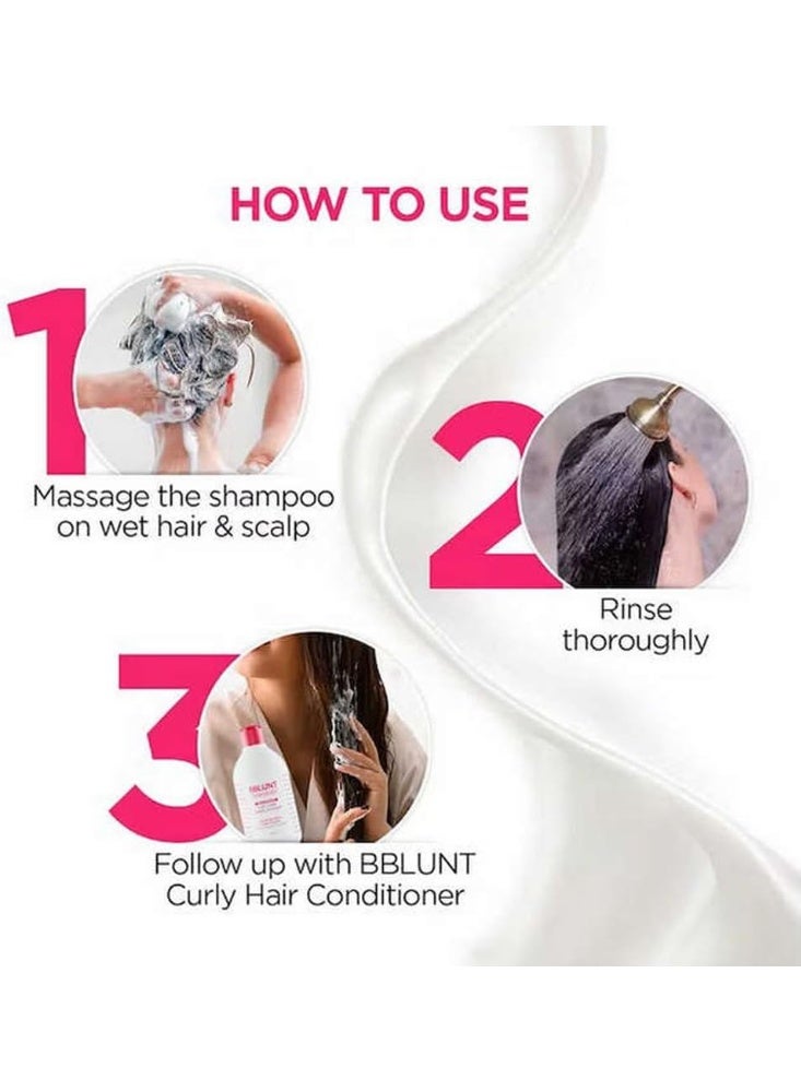 BBLUNT Curly Hair Shampoo with Coconut Water & Jojoba Oil - 300 ml - Image 4