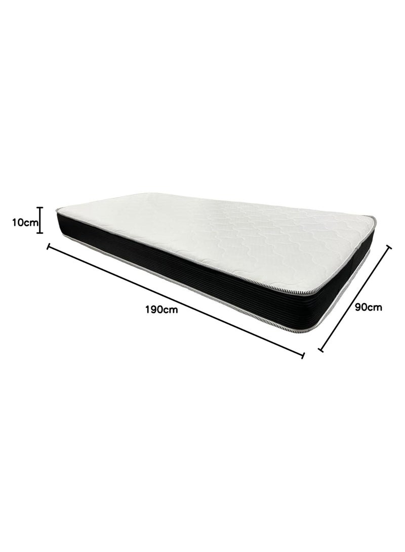Comfy Single White Flat Orthomedical Mattress Ideal for Guest Use 190 x 90 x 10 Cm - Image 2