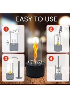 Furtey Portable Tabletop Fire Bowl Pot ,Tabletop Fireplace Clean Burning Bio Ethanol Ventless Fireplace for Indoor Outdoor Patio Parties Events  - Image 5