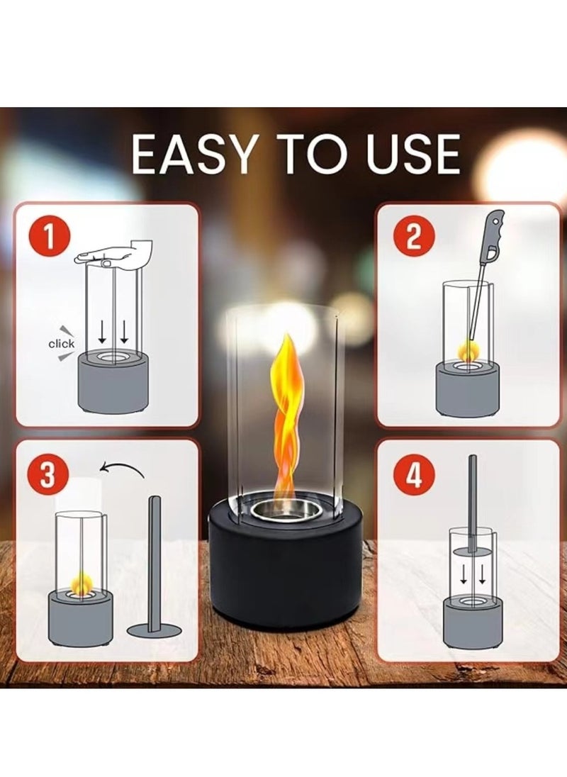 Furtey - Portable Tabletop Fire Bowl Pot ,Tabletop Fireplace Clean Burning Bio Ethanol Ventless Fireplace for Indoor Outdoor Patio Parties Events - Image 1