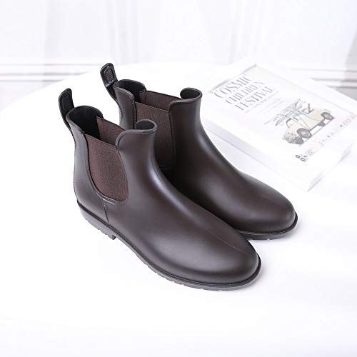 Asgard Women's Ankle Rain Boots Waterproof Chelsea Boots, Dark Brown 41 (Size 10) - Image 5