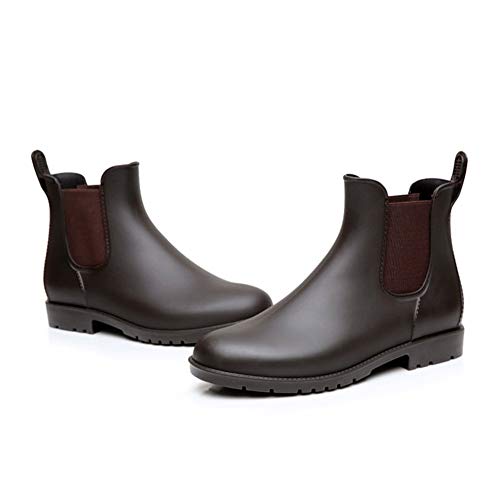 Asgard Women's Ankle Rain Boots Waterproof Chelsea Boots, Dark Brown 41 (Size 10) - Image 4