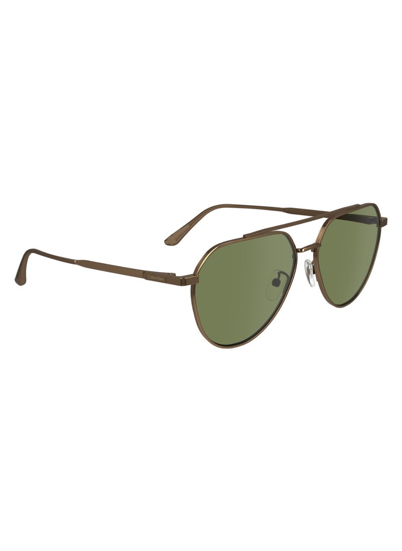 CALVIN KLEIN FULL RIM METAL AVIATOR CALVIN KLEIN SUN CK24100S  5715 (771) AMBER GOLD  - Image 3