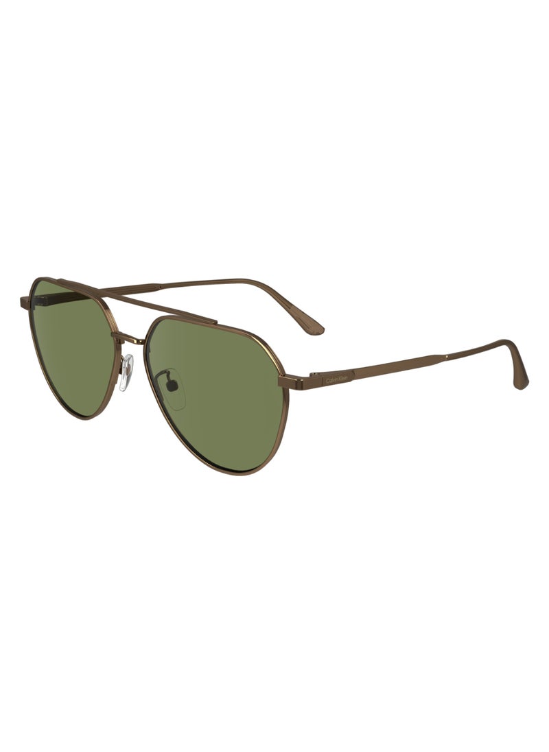 CALVIN KLEIN FULL RIM METAL AVIATOR CALVIN KLEIN SUN CK24100S  5715 (771) AMBER GOLD  - Image 2