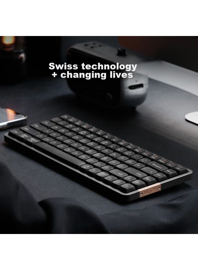 Lofree Xiaoshun Mechanical Keyboard, Deep Space Phantom Dual-mode 84-key Low-profile Gasket Structure, Suitable For Various Office Scenarios - Image 4