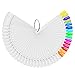 JASSINS 150 Pcs Nail Swatch Sticks with Ring and Number posted, Clear Fan-shaped Nail Art Polish Practice Display Tips Nail Sample Sticks, Nail Practice Color Display Polish Board - Image 3