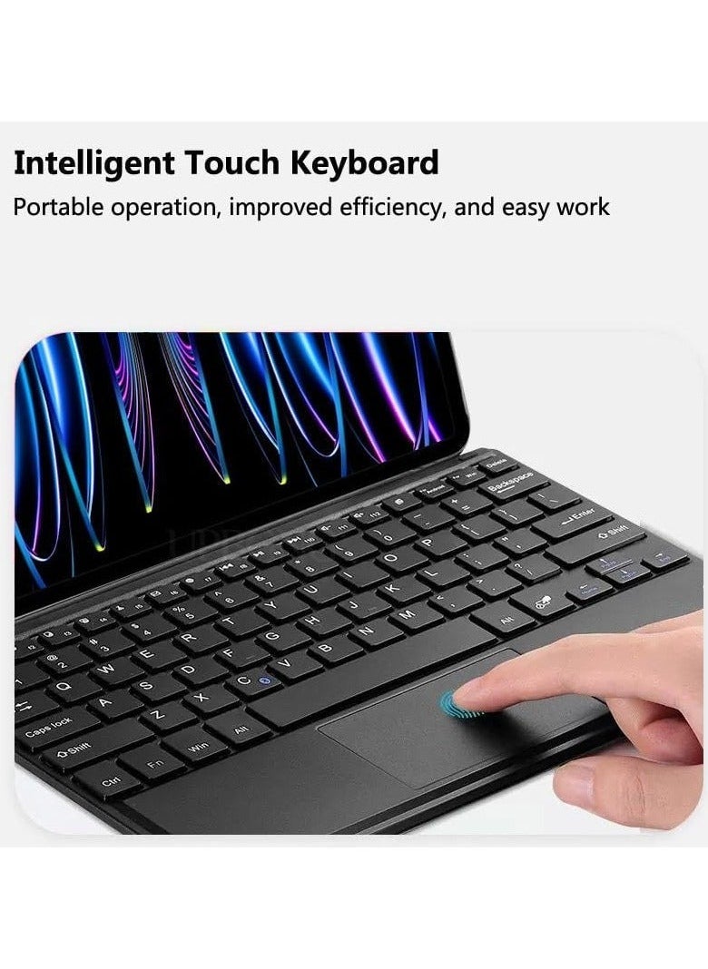 General - Keyboard Cover Compatible with Lenovo Tab P12/Xiaoxin Pad Pro 12.7 inch 2023 (TB-370FU/TB-371FC), Leather Tablet Case with Removable Bluetooth Keyboard & Trackpad Mouse - Image 1