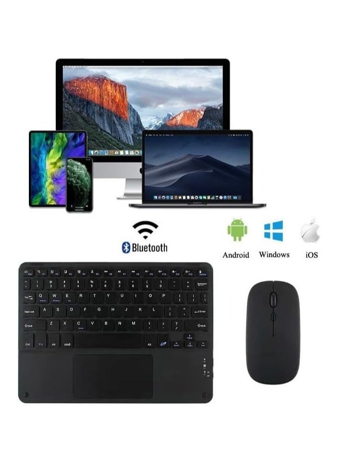 General - Keyboard Cover Compatible with Lenovo Tab P12/Xiaoxin Pad Pro 12.7 inch 2023 (TB-370FU/TB-371FC), Leather Tablet Case with Removable Bluetooth Keyboard & Trackpad Mouse - Image 1