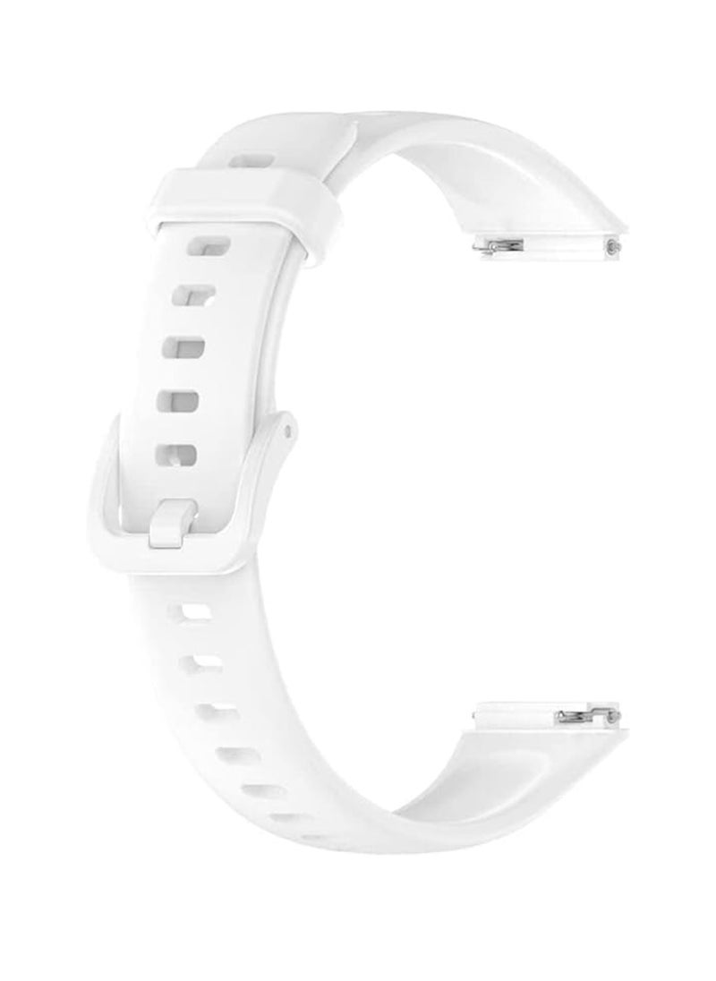 Generic - Huawei Band 7 Strap Soft Silicone Replacement Strap Compatible with Huawei Band 7 White - Image 1