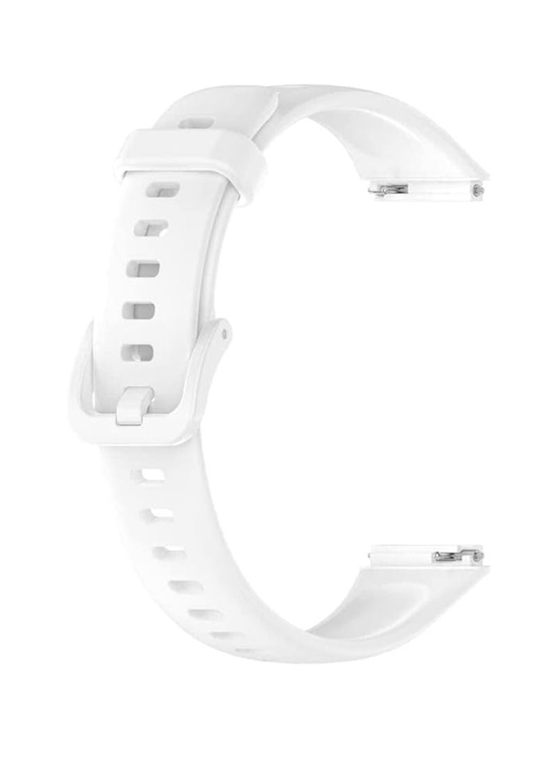 Huawei Band 7 Strap Soft Silicone Replacement Strap Compatible with Huawei Band 7 White - Image 2