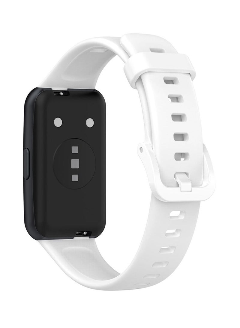 Huawei Band 7 Strap Soft Silicone Replacement Strap Compatible with Huawei Band 7 White - Image 1
