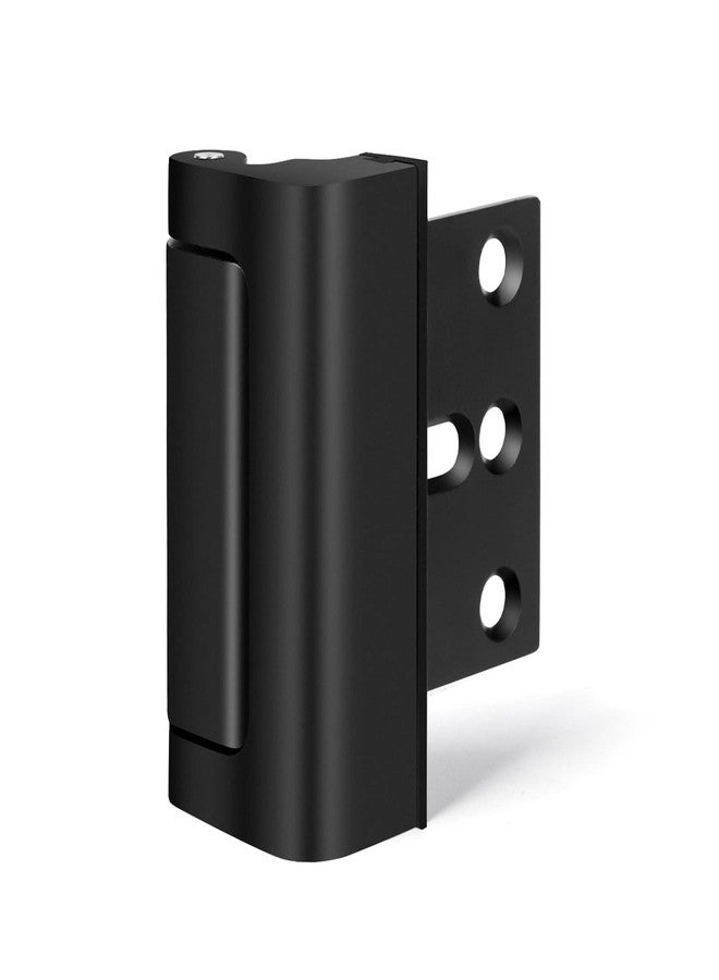 Fcicarn Home Security Door Lock, Fcicarn Childproof Door Reinforcement Lock with 8 Screws, 3 Inch Stop Withstand 800 lbs for Inward Swinging Door, Upgrade Night Lock to Defend Your Home (Black) - Image 1