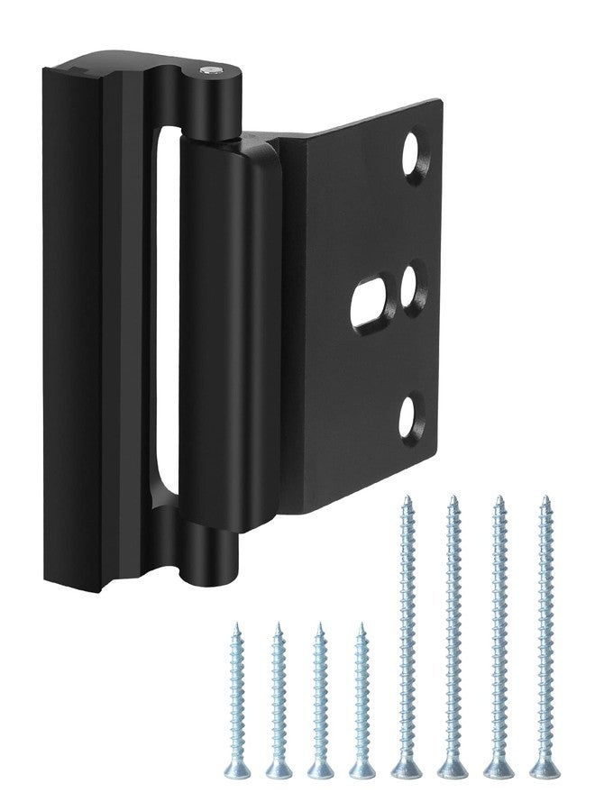 Fcicarn Home Security Door Lock, Fcicarn Childproof Door Reinforcement Lock with 8 Screws, 3 Inch Stop Withstand 800 lbs for Inward Swinging Door, Upgrade Night Lock to Defend Your Home (Black) - Image 4