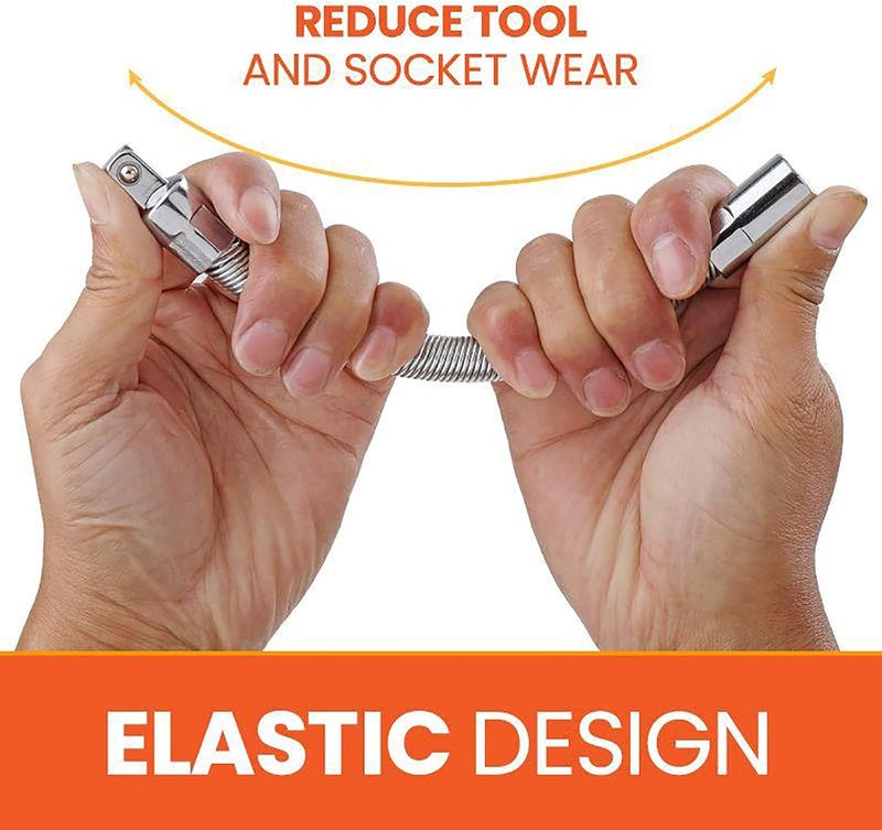 klarako 2021 New Electric Wrench Sleeve Universal Extension Rod, 1/4, 3/8, 1/2 Universal Socket Wrench Set, Bendable Flexible Extension Bar Shaft (1/2) - Image 4