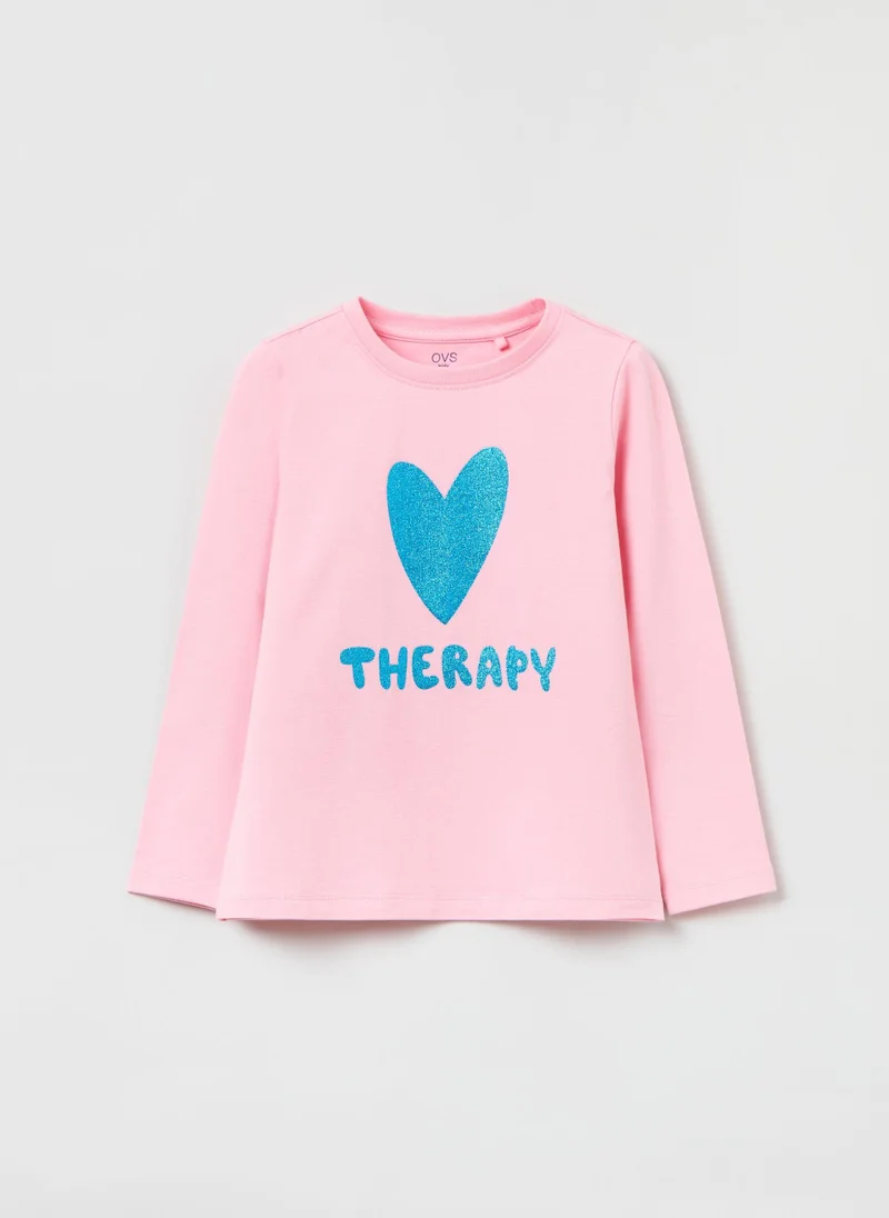 Ovs Ovs Girls Heart Therapy Print Long Sleeve T-Shirt